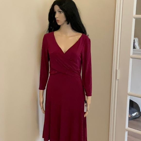 Chap’s Women’s Burgundy Dress sizes M NWT - Picture 1 of 16